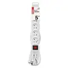 Prodlužovací kabel 5 m / 5 zásuvek / s vypínačem / bílý / PVC / 1 mm2, IP20 Prodlužovací kabel 5 m / 5 zásuvek / s vypínačem / bílý / PVC / 1 mm2, IP20 2