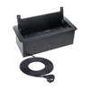 Vestavná nábytková zásuvka INBOX černá, 2x230V, 2xUSB typ A a C, 1x RJ45, 1x HDMI, 3m, INBOX-CZ-FR-3,0-02 Vestavná nábytková zásuvka INBOX černá, 2x230V, 2xUSB typ A a C, 1x RJ45, 1x HDMI, 3m, INBOX-CZ-FR-3,0-02 2