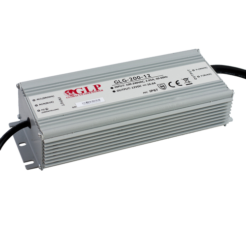 200W Profesionální napájecí zdroj, GLG-200-12A, 12V, 16.6A, IP67 200W Profesionální napájecí zdroj, GLG-200-12A, 12V, 16.6A, IP67 1