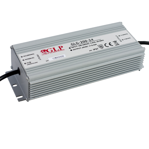 200W Profesional power source, GLG-200-24A, 24V, 8,33A, IP67 1