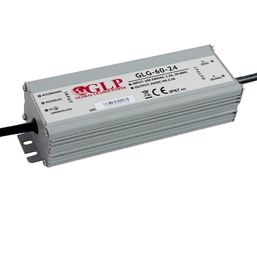 60W Profesional power source, GLG-60-24, 24V, 2,5A, IP67 1