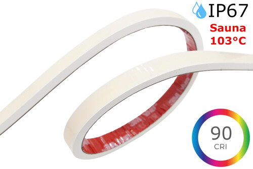 SAUNA 10W COB pásek, 103°C, 10mm, IP67, VHB, 24VDC, 480LED, 5let záruka 1