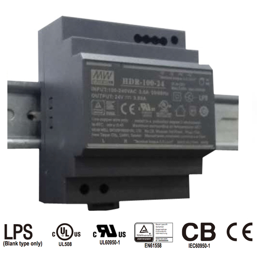 Napájecí zdroj na DIN lištu 85W 12V, HDR-100-12, 12V, 7,1A, IP20  1