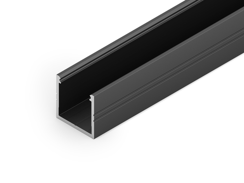 Hliníkový osvětlovací profil přisazený SMART16, černý, BC3/U4 Hliníkový osvětlovací profil přisazený SMART16, černý, BC3/U4 1