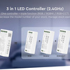 LED přijímač 3v1 pro RGB/RGBW/RGB+CCT LED pásky, Boxer, 2,4Ghz, 12-24VDC, 12A, Mi-light, FUT037S+ 2