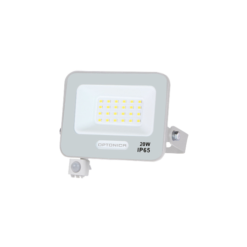 LED SMD reflektor se senzorem 20W, IP65, bílé provedení 1