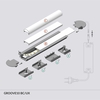 Hliníkový profil vestavný GROOVE10,stříbrný, BC/UX Hliníkový profil vestavný GROOVE10,stříbrný, BC/UX 2