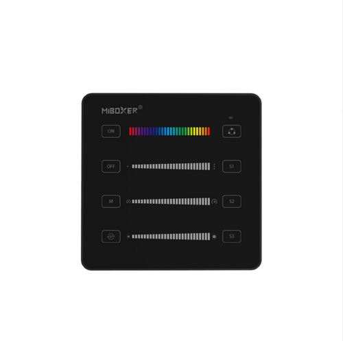 Nástěnný ovladač pro digitální řídící jednotku SPIR3, 2.4GHz, černý, 2 x AAA, B6, Mi-LIght Nástěnný ovladač pro digitální řídící jednotku SPIR3, 2.4GHz, černý, 2 x AAA, B6, Mi-LIght 1