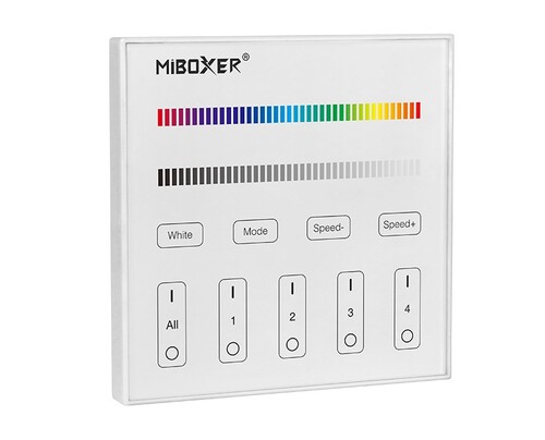 Dotykový DMX panel RGBW, 4 zóny, RF 2.4G, X4, Mi-Light Dotykový DMX panel RGBW, 4 zóny, RF 2.4G, X4, Mi-Light 1