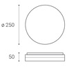 Stropní svítidlo ROUND II 25 12W 3000K/3500K/4000K, ON/OFF 2