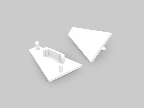 Koncovka profilu CORNER14 gen2 bílá, A4980001 Koncovka profilu CORNER14 gen2 bílá, A4980001 1