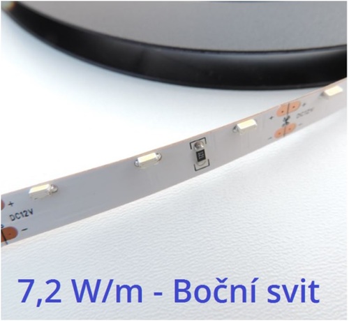 LED pásek s bočním svitem 8mm 7,2W/m, PROFI, 12V, IP20, 60LED/m, záruka 5 let 1