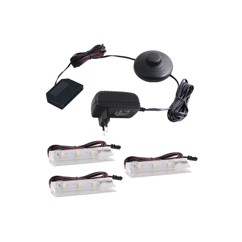 PVC LED svítidlo pro osvětlení skleněných polic, 3ks, 12VDC, IP20, 63x22x11 PVC LED svítidlo pro osvětlení skleněných polic, 3ks, 12VDC, IP20, 63x22x11 1