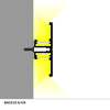 Hliníkový profil BACK10 dva směry osvětlení, eloxovaný, A/UX Hliníkový profil BACK10 dva směry osvětlení, eloxovaný, A/UX 2