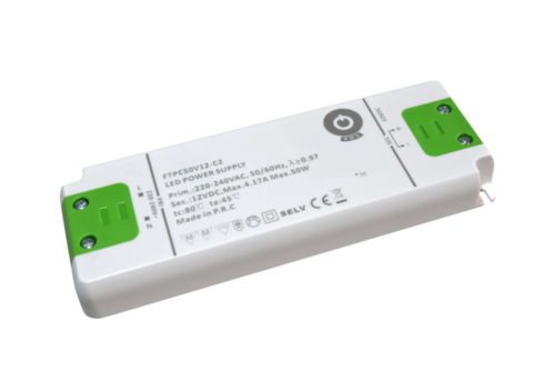 50W Nábytkový napájecí zdroj, FTPC50V12-C2, 12V, 4,16A, IP20 1