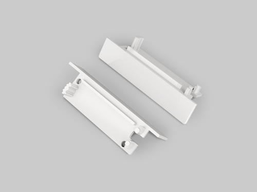 FLAT8 koncovka bílá s otvorem, 23110001 1