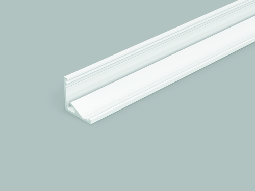 Rohový hliníkový profil CABI12, bílý, E 1