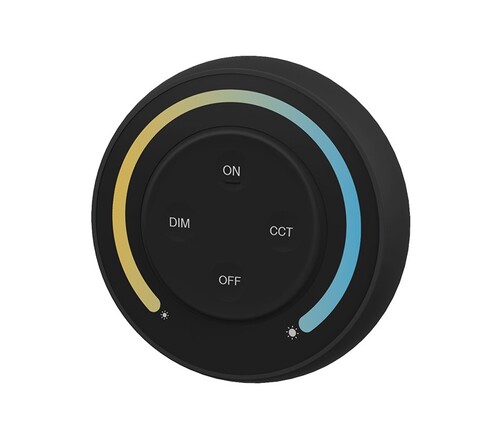 Jednokanálový ovladač SUNRISE pro CCT pásky, Černý, 2.4GHz RF, S1-B, Mi-Light 1