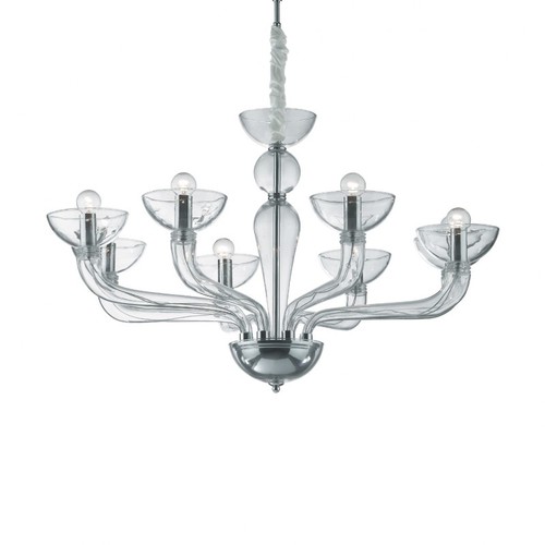  Závěsné svítidlo Ideal Lux Casanova SP8 transparente 044255 čiré 88cm 8x40W   1