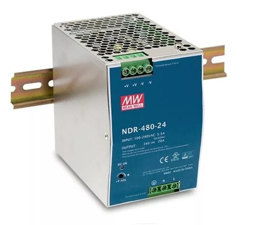 480W NDR-480-24 Mean Well Zdroj na DIN 480W 24V 480W NDR-480-24 Mean Well Zdroj na DIN 480W 24V 1