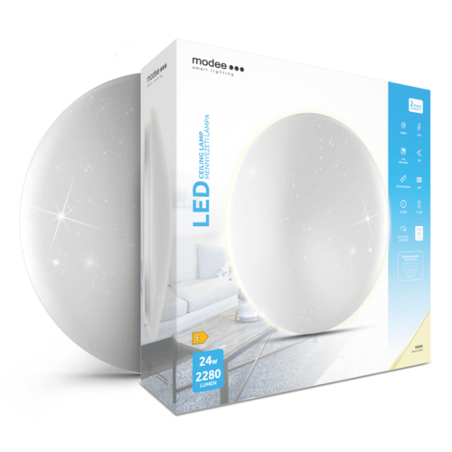 Modee Lighting LED stropní svítidlo, S-A104, 24W, 2280lm, 4000K, CRI >80, IP20, hvězdný efekt 1