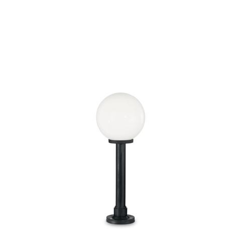 Venkovní sloupkové svítidlo Ideal Lux CLASSIC GLOBE PT1 SMALL OPALE187549 E27 1x60W IP44 černé s bílá 1