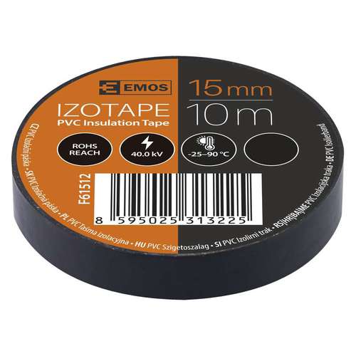 Izolační páska PVC 15mm / 10m černá 1