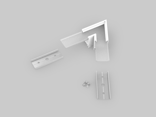 LINEA20 rohová spojka 60 st bílá, C1850001 1