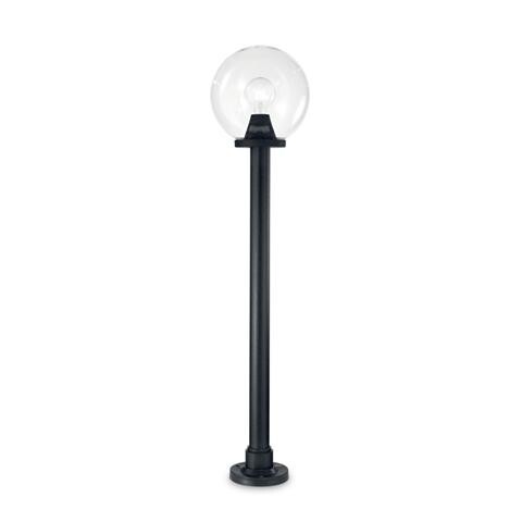 Venkovní sloupkové svítidlo Ideal Lux CLASSIC GLOBE PT1 BIG TRASPARENTE, 187532 E27 1x60W IP44 černé 1