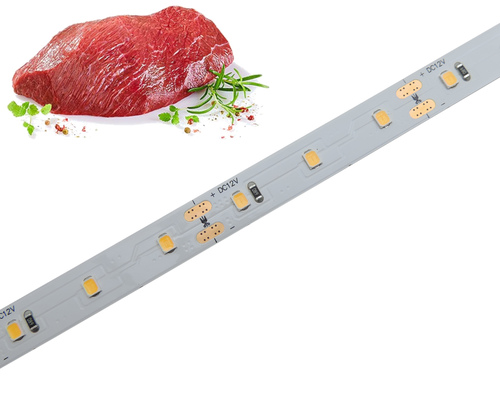 Potravinářský pásek: MASO, 3800-4300K, 12W/m, PROFI, 12V, IP20, 60LED/m, SMD2835, záruka 5 let 1