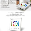 Skleněný dotykový panel 3v1, RGB,RGBW,RGB+CCT, RF 2.4GHz, P3, Mi-Light 2
