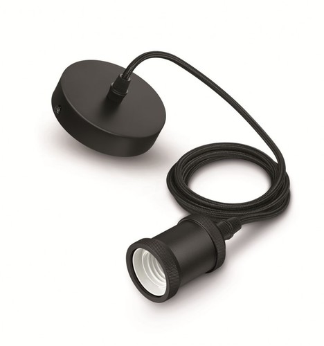 Vintage KABEL S OBJÍMKOU E27 max. 1x40W, černá Vintage KABEL S OBJÍMKOU E27 max. 1x40W, černá 1