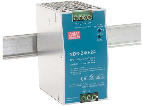 NDR-240-24 Mean Well Zdroj na DIN 240W 24V 1