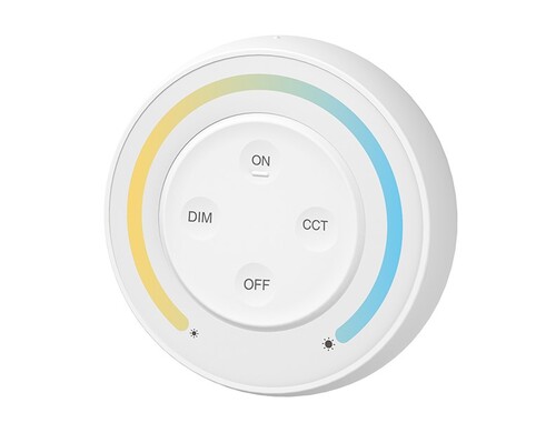 Jednokanálový ovladač SUNRISE pro CCT pásky, Bílý, 2.4GHz RF, S1-W, Mi-Light 1