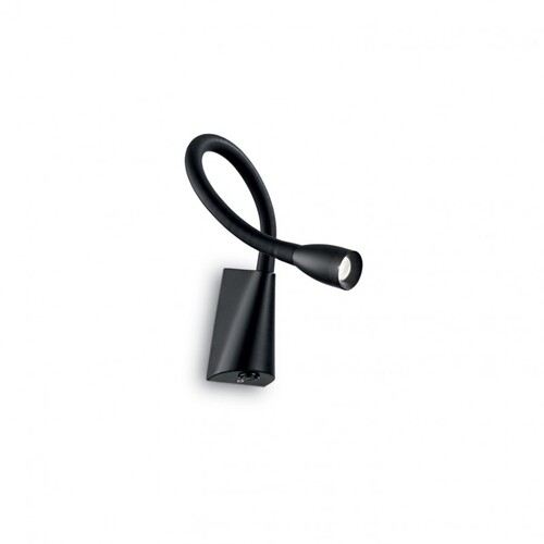 LED Nástěnná lampička Ideal Lux GOOSE AP1 NERO, 142692 LED Nástěnná lampička Ideal Lux GOOSE AP1 NERO, 142692 1